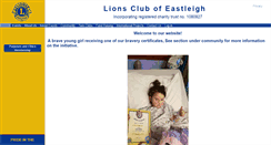 Desktop Screenshot of eastleighlions.org.uk